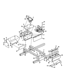 Control Group Diagram and Parts List for S7232-D 53BY8DU8750-312HP Cub Cadet Lawn Tractor